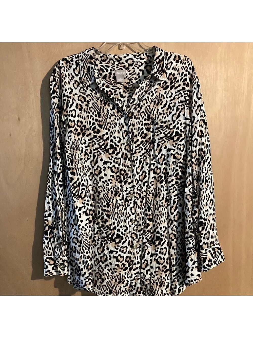 Chico’s Women’s Leopard Print Blouse